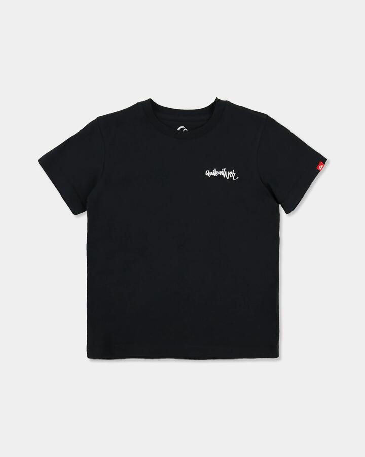 Image of T-Shirts. Product name - Quiksilver Boys 2-7 Yg Spray T-Shirt Black in Black colour by brand - Quiksilver
