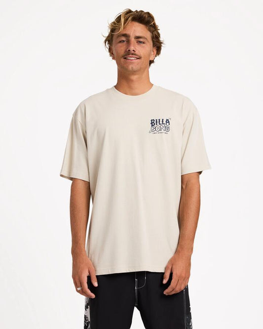 Image of T-Shirts. Product name - Billabong Mens Tuned Out T-Shirt Stone in Stone colour by brand - Billabong