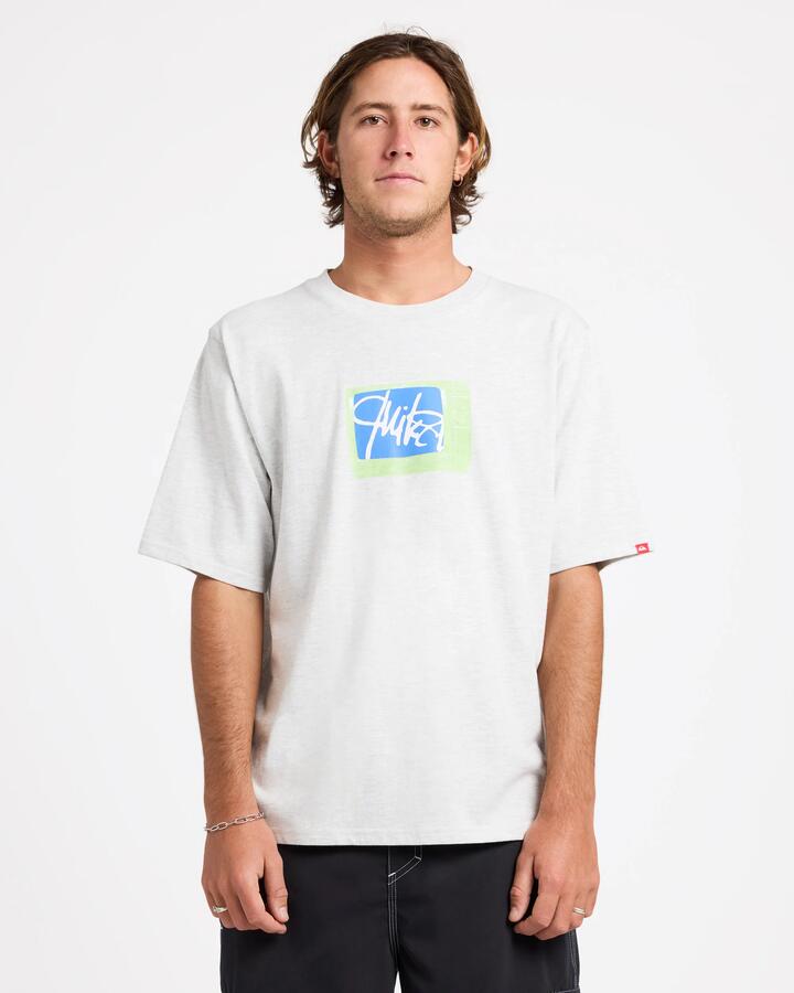 Image of T-Shirts. Product name - Quiksilver Mens Tele T-Shirt Snow White in Snow White colour by brand - Quiksilver