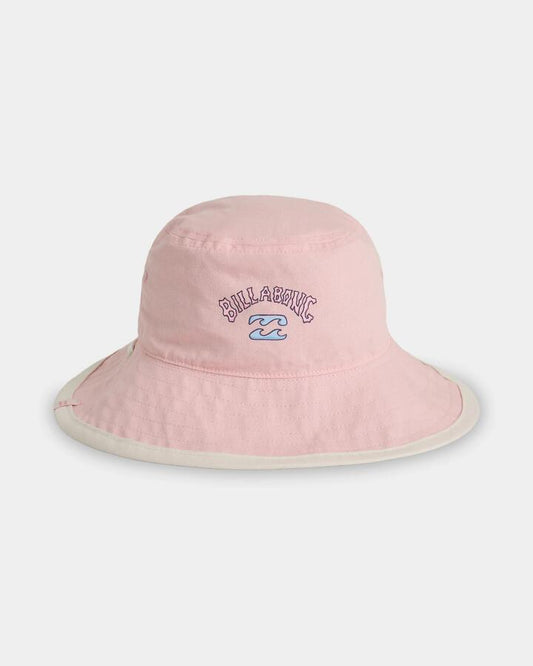 Image of Hats. Product name - Billabong Girls 2-7 Brentos Ocean Playground Reversible Bucket Hat Ice Water in Ice Water colour by brand - Billabong