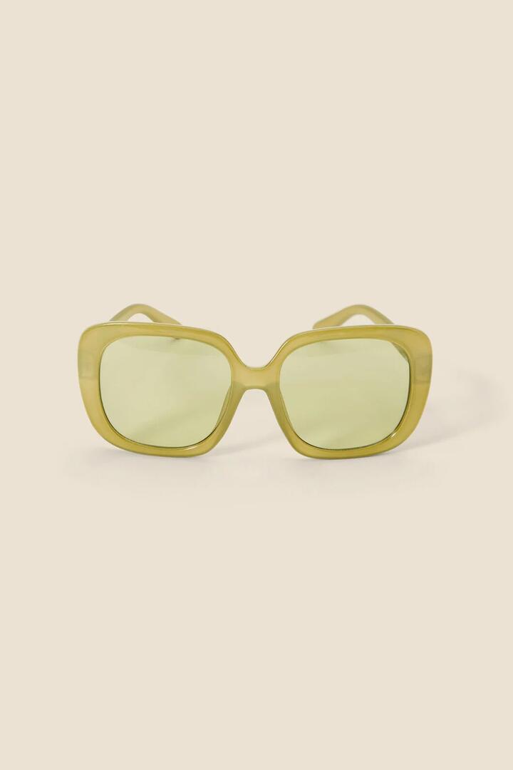 Image of Sunglasses. Product name - Green 70âS Sunset Sunglasses in Green colour by brand - Princess Highway
