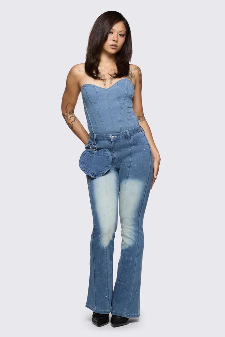 Image of Jeans. Product name - Broken Rollercoaster Jeans in Blue colour by brand - Dangerfield