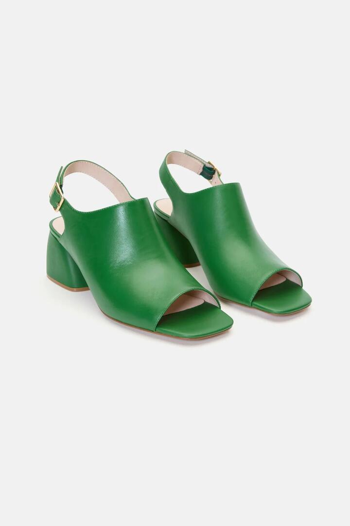 Image of Heels. Product name - Dream Mule Olive in Olive colour by brand - Gorman