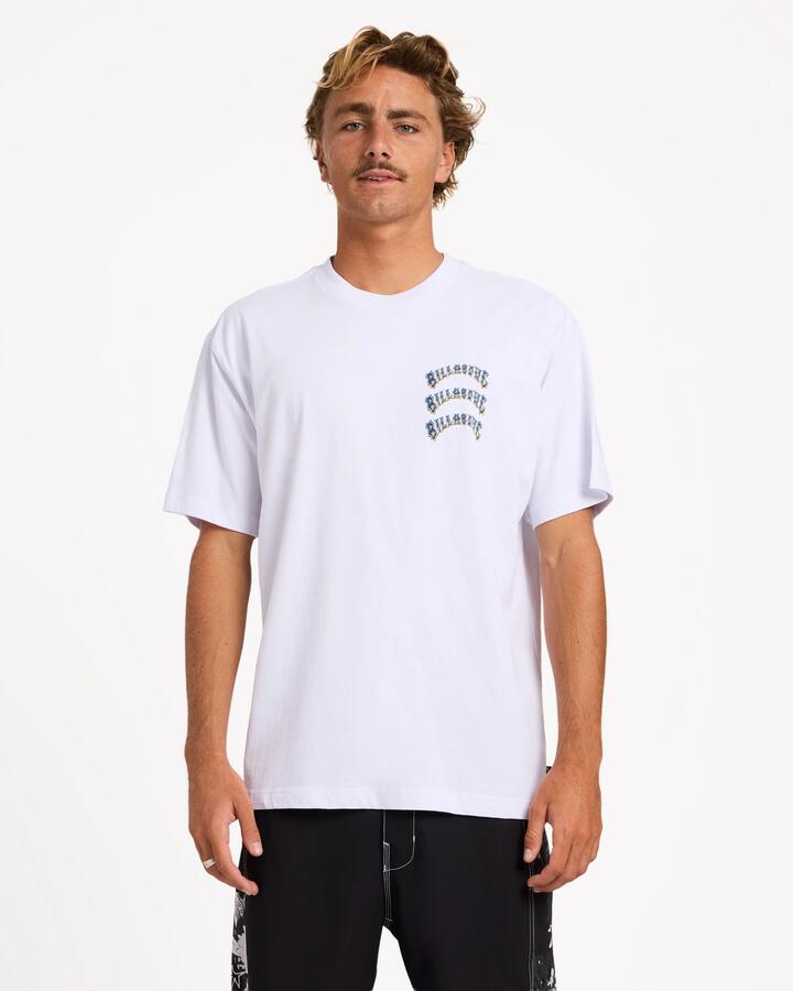 Image of T-Shirts. Product name - Billabong Mens Backtrack T-Shirt White in White colour by brand - Billabong