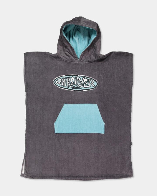 Image of Towels. Product name - Quiksilver Boys 8-16 Wax Heads Hooded Towel Iron Gate in Iron Gate colour by brand - Quiksilver