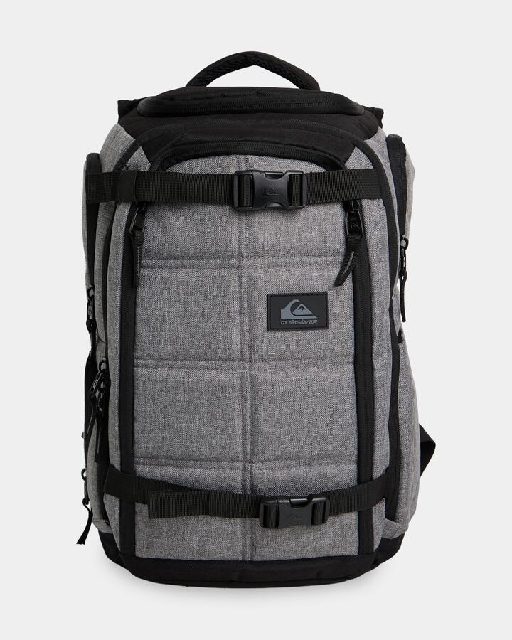 Image of Bags. Product name - Quiksilver Mens Grenade Backpack Grey Heather in Grey Heather colour by brand - Quiksilver