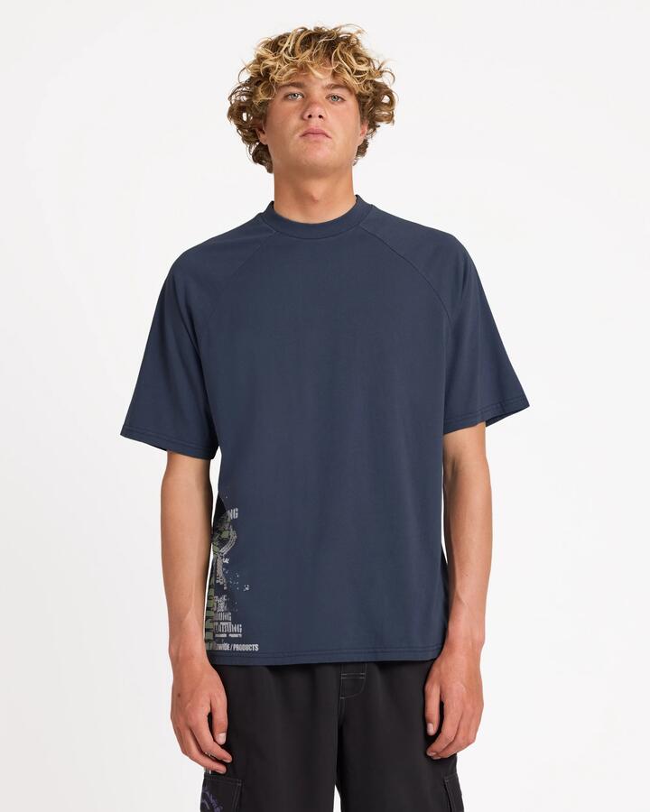 Image of T-Shirts. Product name - Billabong Mens Spec 73 Blast T-Shirt Dirt Navy in Dirt Navy colour by brand - Billabong