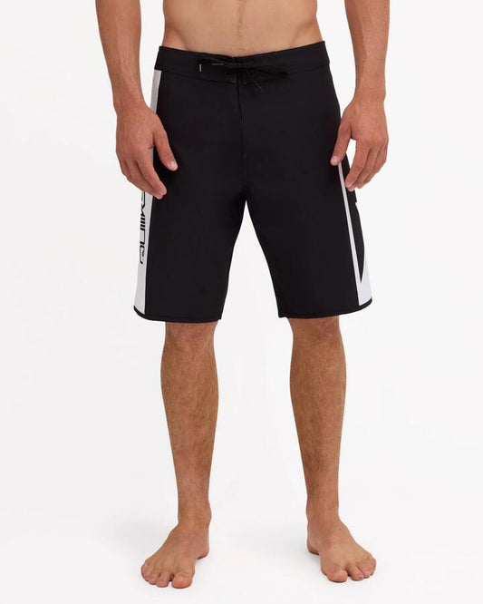 Image of Swimwear. Product name - Quiksilver Mens Surfsilk Holmes 20" Boardshorts Black/White in Black/White colour by brand - Quiksilver