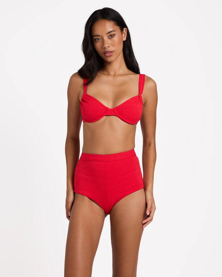 Image of Swimwear. Product name - Billabong Womens Simply Sweet Gia D/Dd Bralette Bikini Top Hibiscus in Hibiscus colour by brand - Billabong