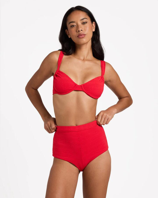 Image of Swimwear. Product name - Billabong Womens Simply Sweet Avalon Bikini Bottom Hibiscus in Hibiscus colour by brand - Billabong