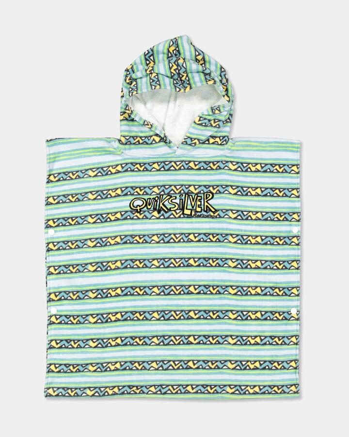 Image of Towels. Product name - Quiksilver Boys 2-7 Pitted Hooded Towel Iron Gate in Iron Gate colour by brand - Quiksilver