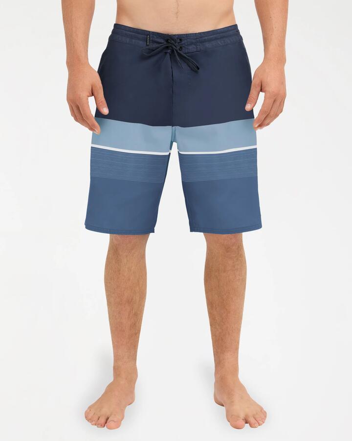 Image of a model wearing Shorts. Product name - Quiksilver Mens Everyday Padang 20" Beachshorts Navy in Navy colour by brand - Quiksilver