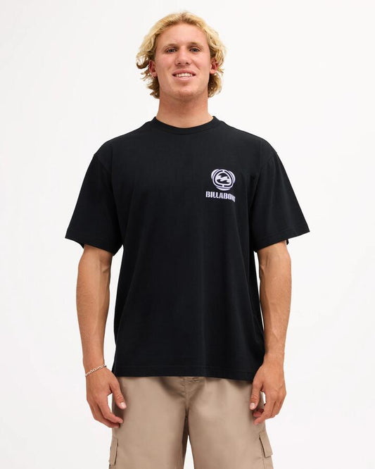 Image of T-Shirts. Product name - Billabong Mens Spec 73 Halftone T-Shirt Black in Black colour by brand - Billabong