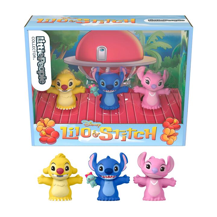 Image of Action Figures. Product name - Little People Collector Set DISNEY Stitch & The Cousins Special Edition for Fans, 3 Figures in colour by brand - Little People Collector