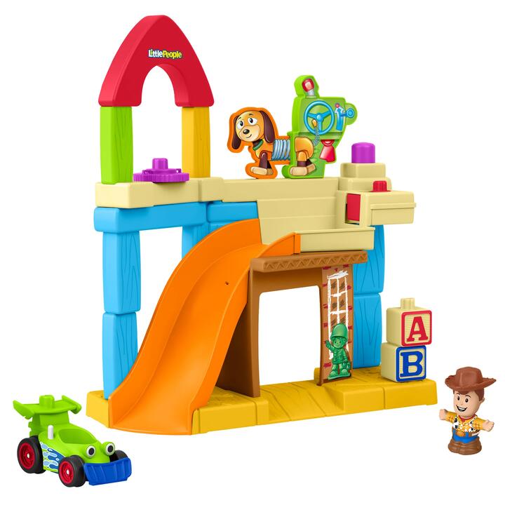 Image of Action Figures. Product name - Fisher-Price Little People Disney & Pixar Toy Story Andyâs Room Toddler Playset, Woody & RC Vehicle in colour by brand - Little People