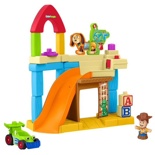 Image of Action Figures. Product name - Fisher-Price Little People Disney & Pixar Toy Story Andyâs Room Toddler Playset, Woody & RC Vehicle in colour by brand - Little People
