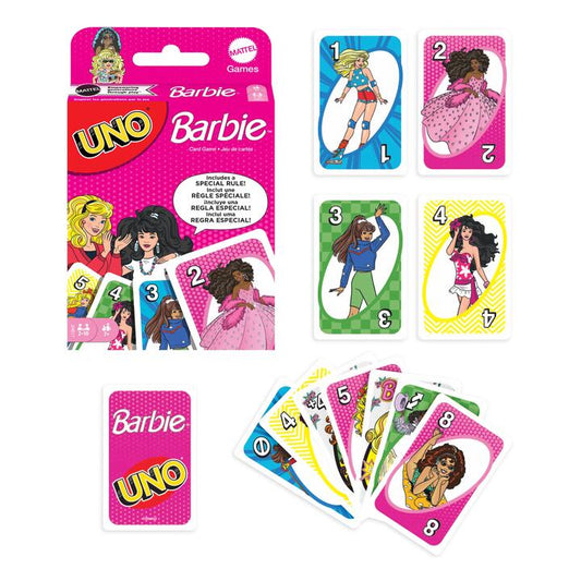 Image of Games. Product name - UNO Barbie Card Game for Kids & Family Night in colour by brand - UNO