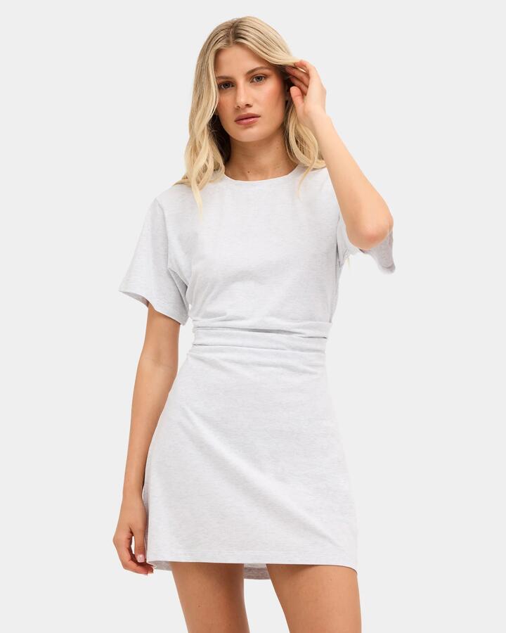 Image of Dresses. Product name - Nunui Womens Bronte Midi Dress Grey Marle 1 in Grey Marle 1 colour by brand - Nunui
