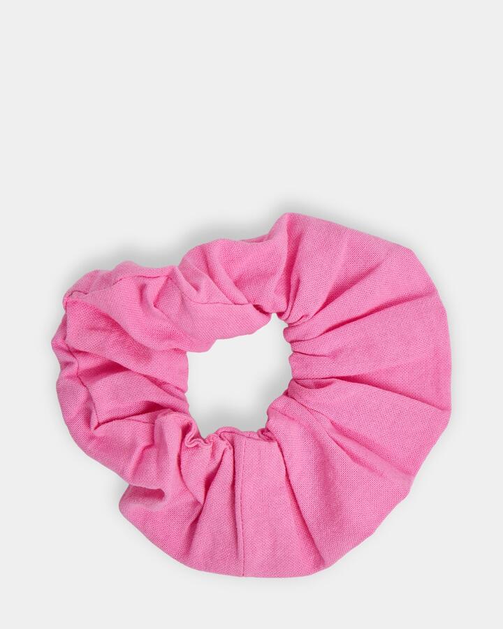 Image of Hair Accessories. Product name - Nunui Slater Scrunchie Pink in Pink colour by brand - Nunui