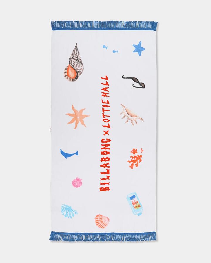 Image of Towels. Product name - Billabong Womens Lottie Hall Towel Salt Crystal in Salt Crystal colour by brand - Billabong