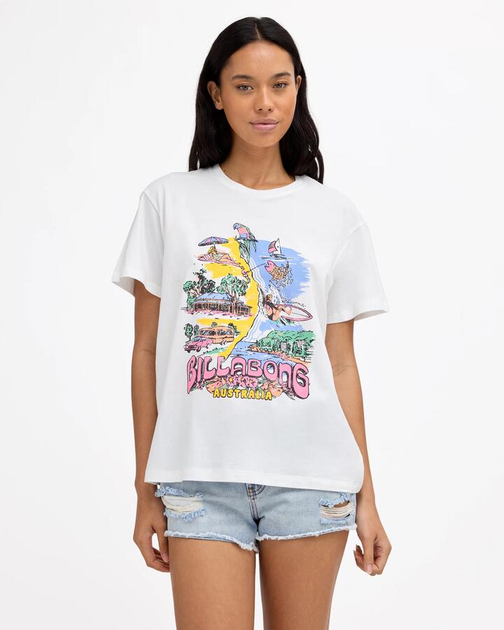 Image of T-Shirts. Product name - Billabong Womens Coastal Cruise T-Shirt Salt Crystal in Salt Crystal colour by brand - Billabong