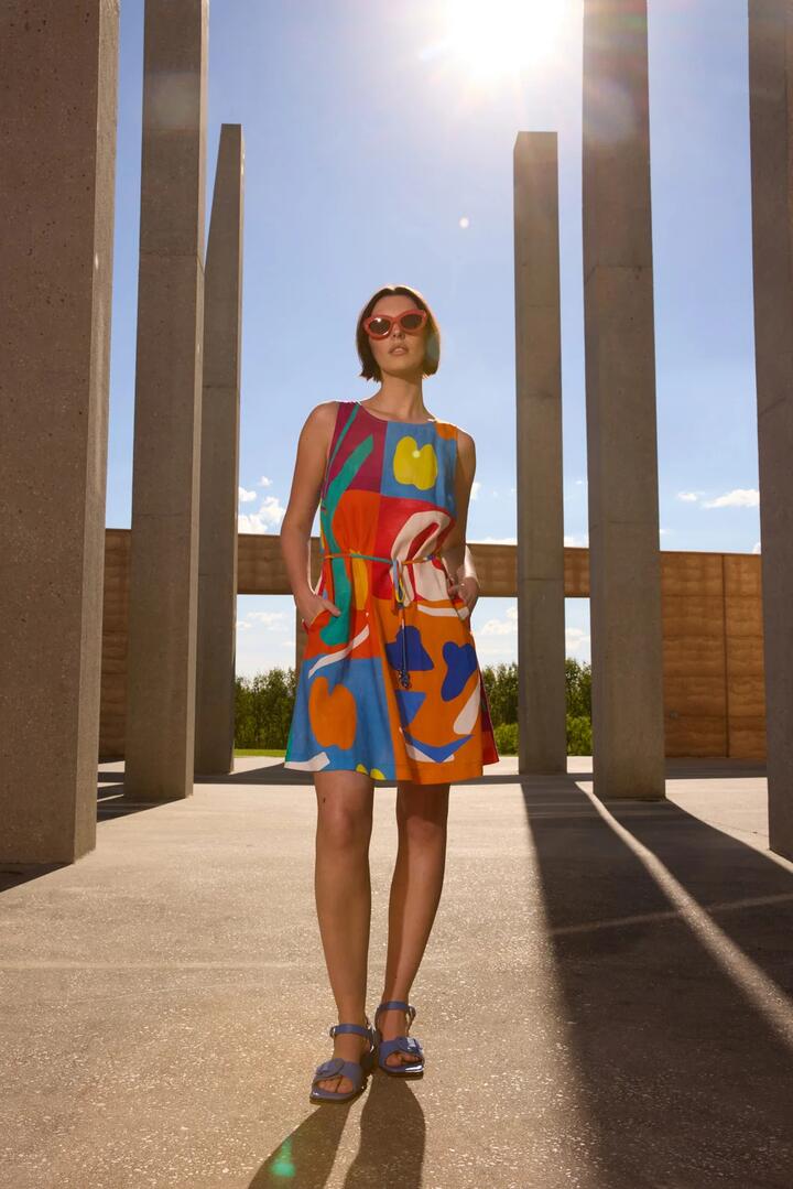 Image of Dresses. Product name - Farmers Market Swing Dress in Print colour by brand - Gorman