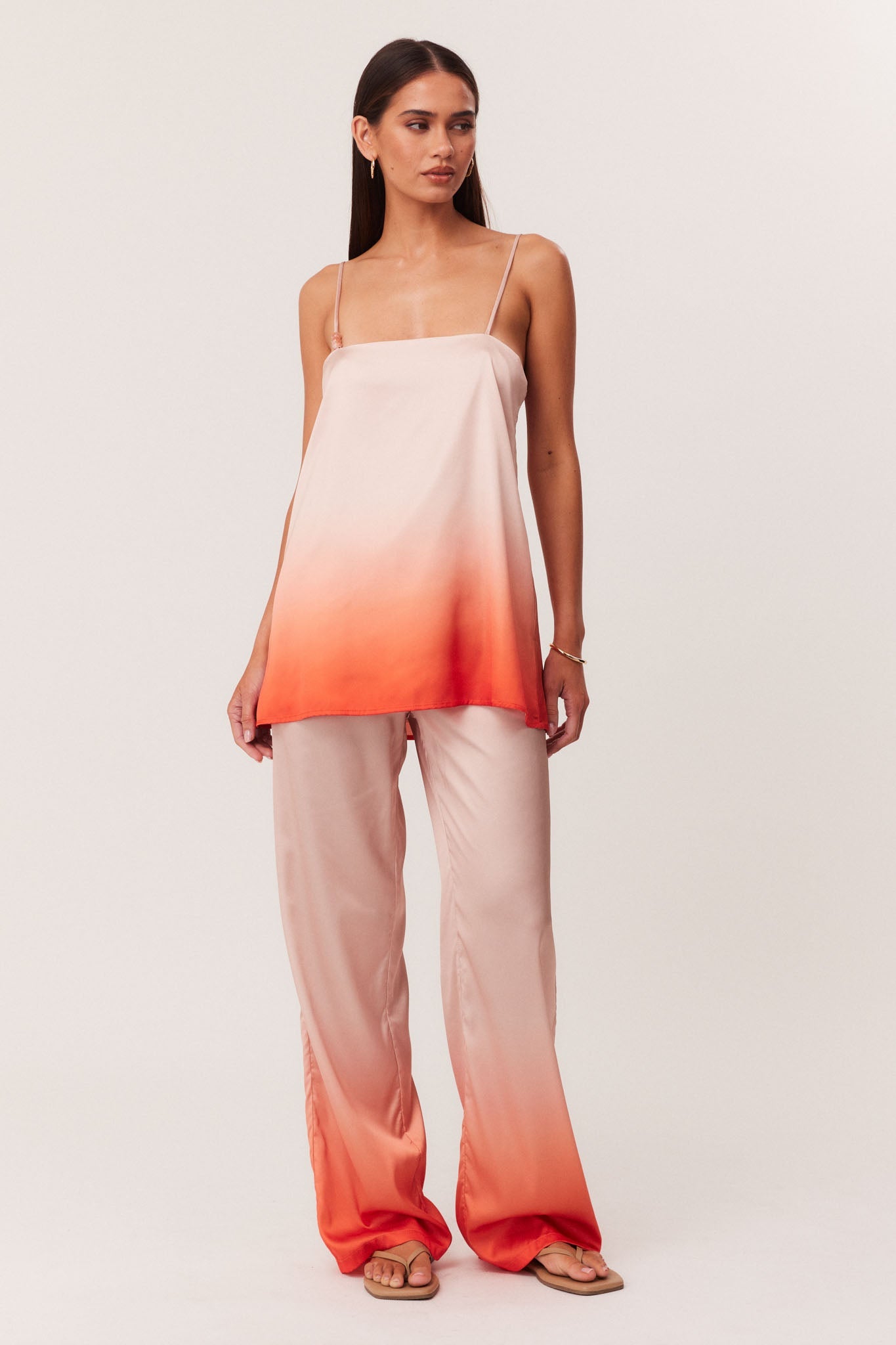 SNDYS AMAYA LONGLINE TOP (Peach Ombre)