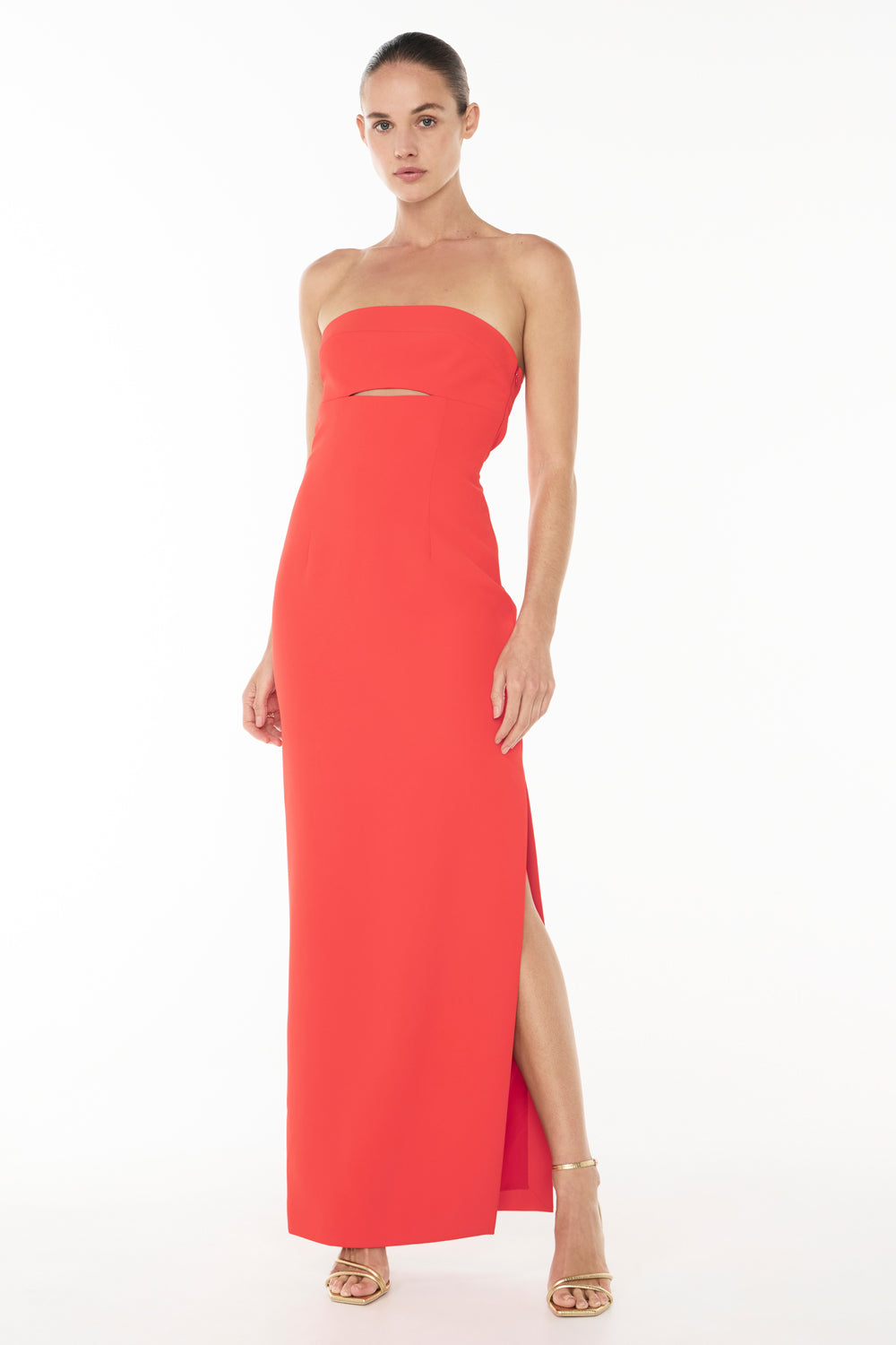 Image of Dresses. Productname: High Times Strapless Dress in POPPY colour by brand - Manning Cartell