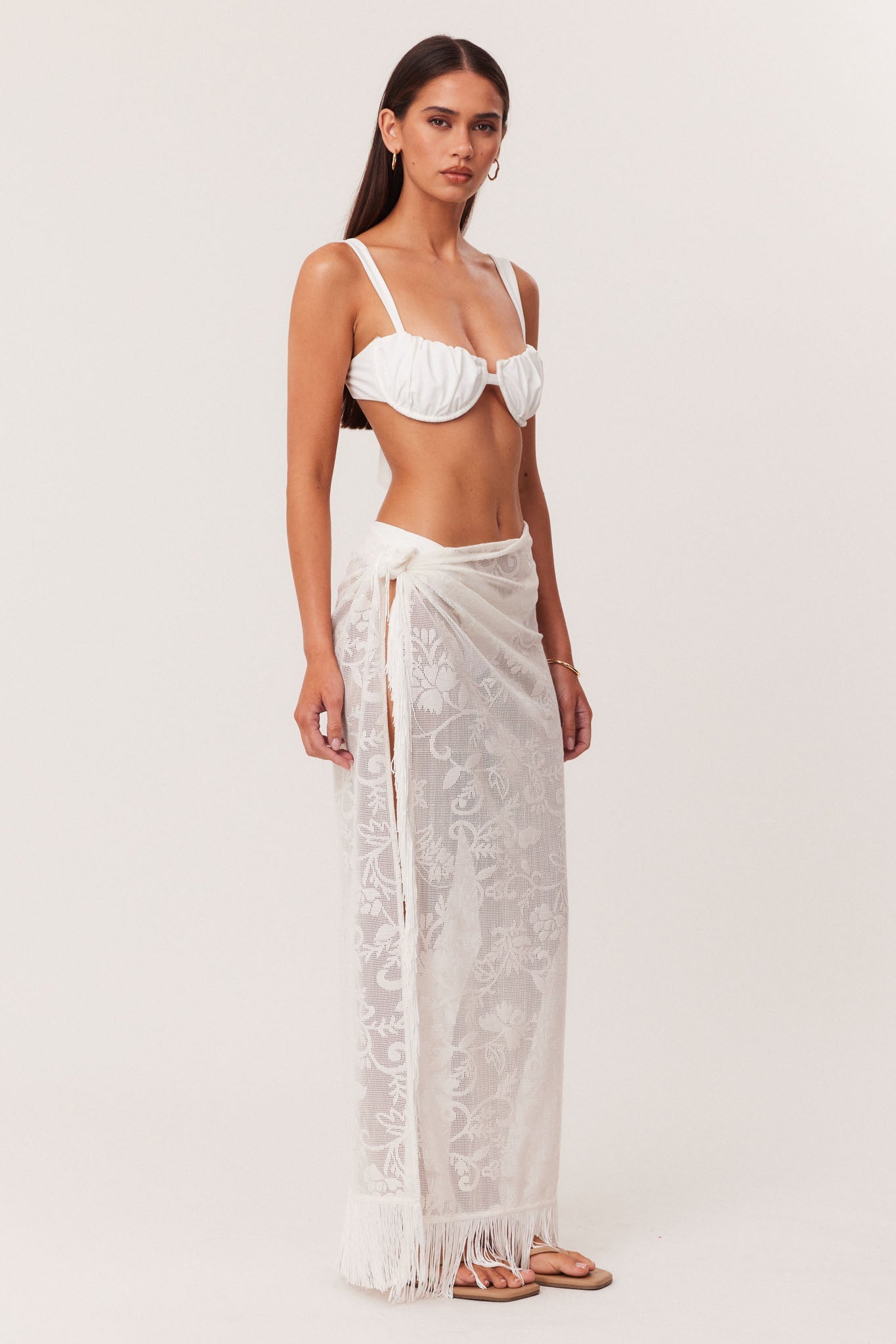 SNDYS LACE WRAP (White)