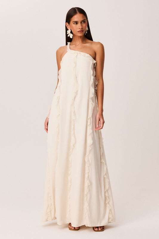 Image of Dresses. Productname: SNDYS ZARELIA MAXI DRESS in Oyster colour by brand - SNDYS
