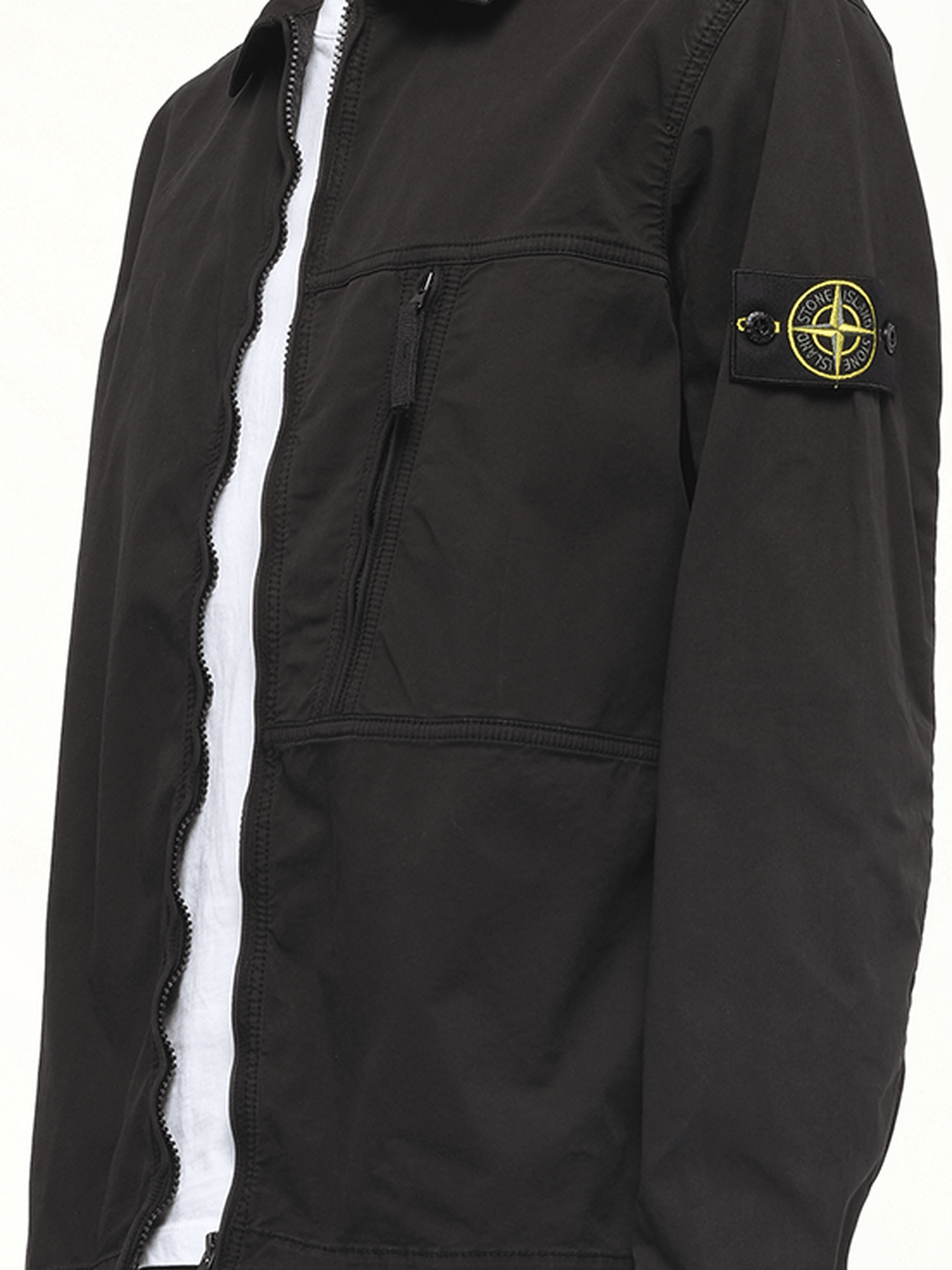 STONE ISLAND 120000 Supima Overshirt (Black)