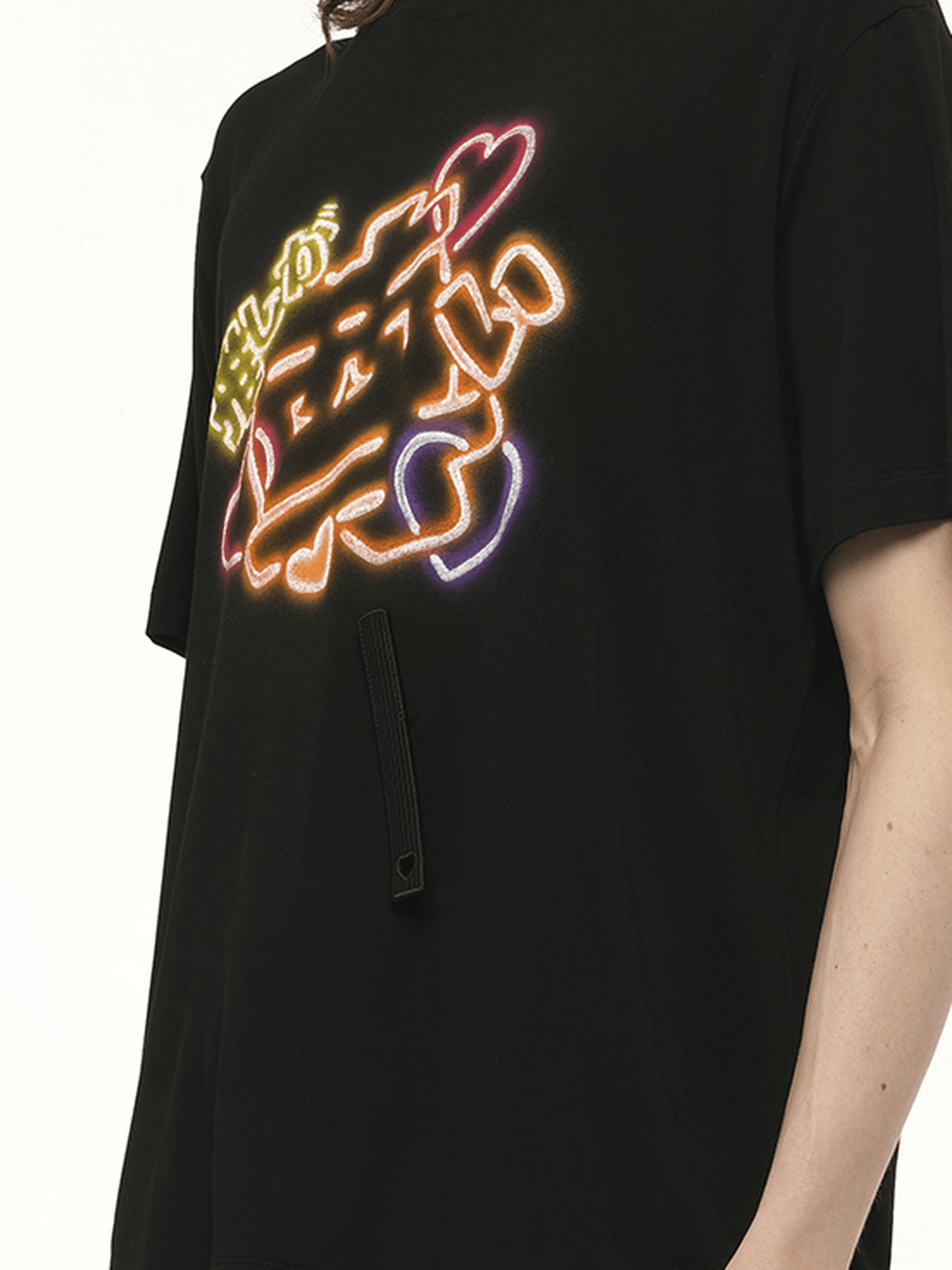 DOUBLET Big Japanese Neon Paint Fan Service T-Shirt (Black)