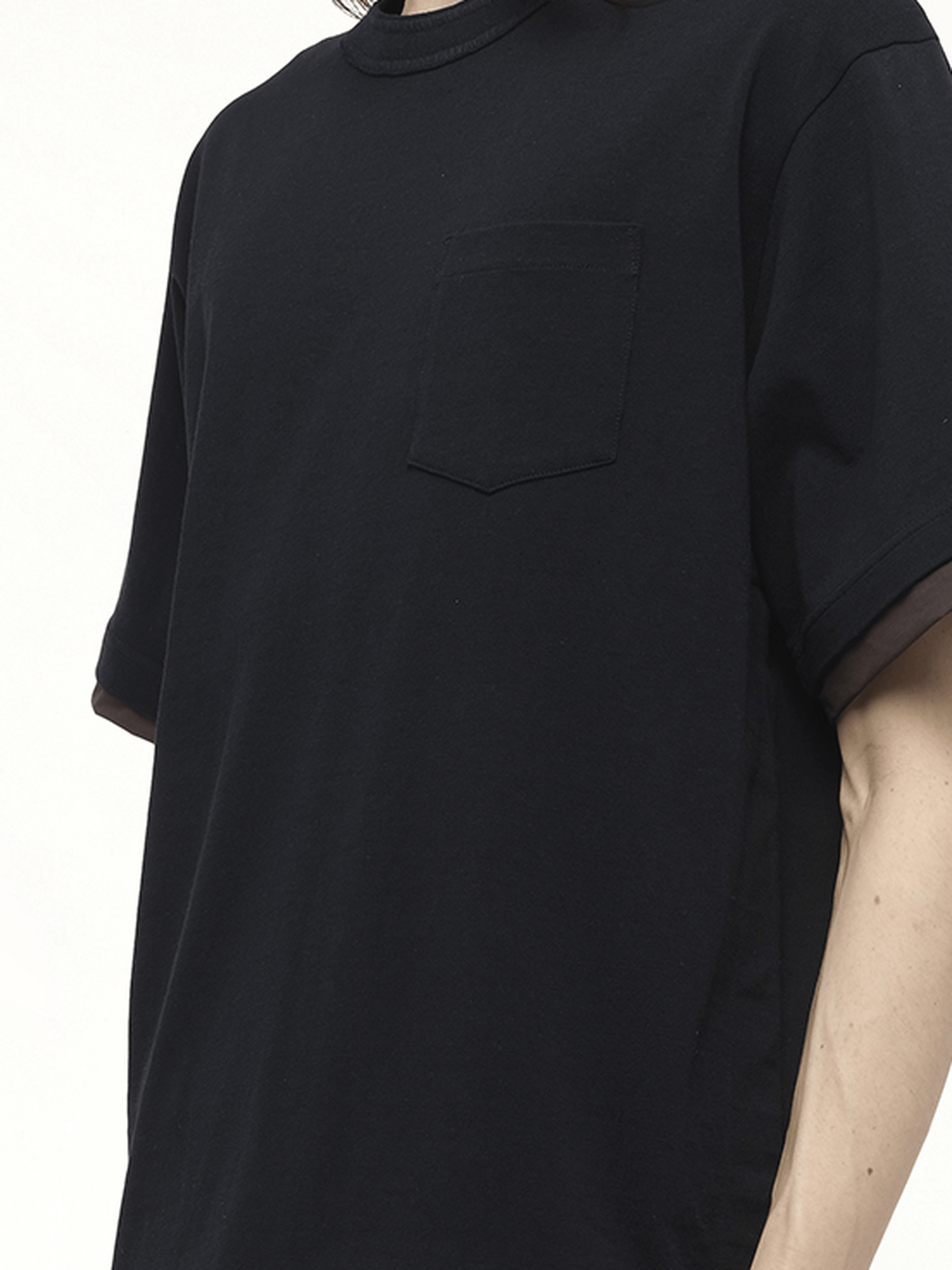 SACAI Cotton Jersey T-Shirt (Navy)