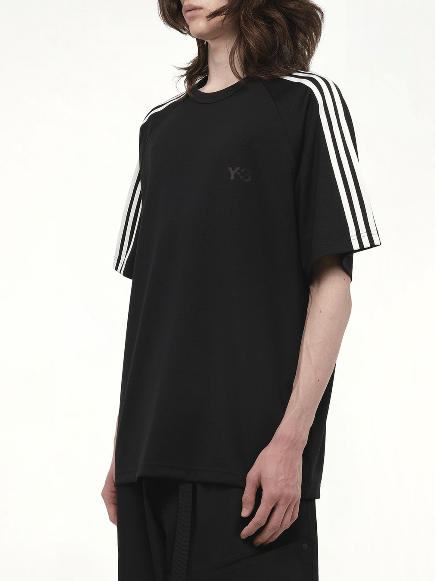 Y-3 Short Sleeve T-Shirt 3-Stripes (Black)