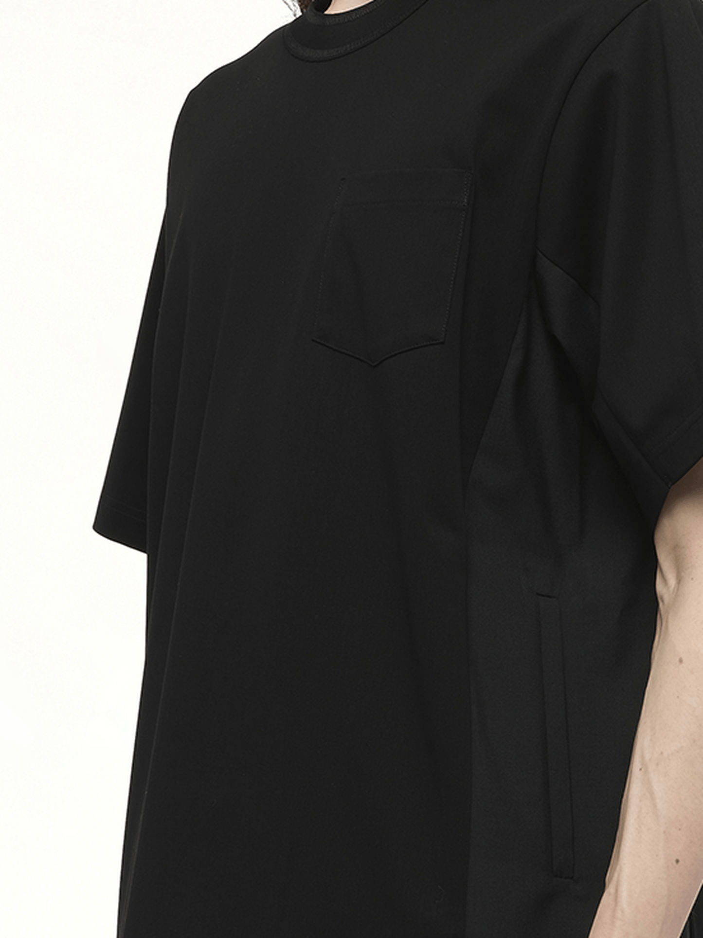 SACAI Suiting x Cotton Jersey T-Shirt (Black)