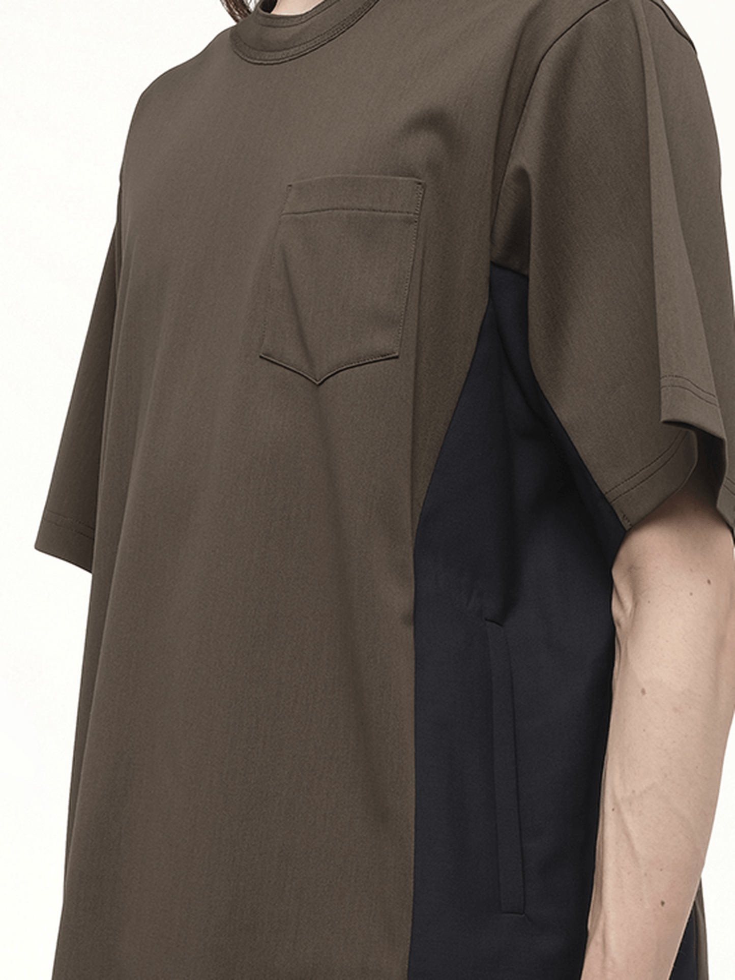 SACAI Suiting x Cotton Jersey T-Shirt (Green)