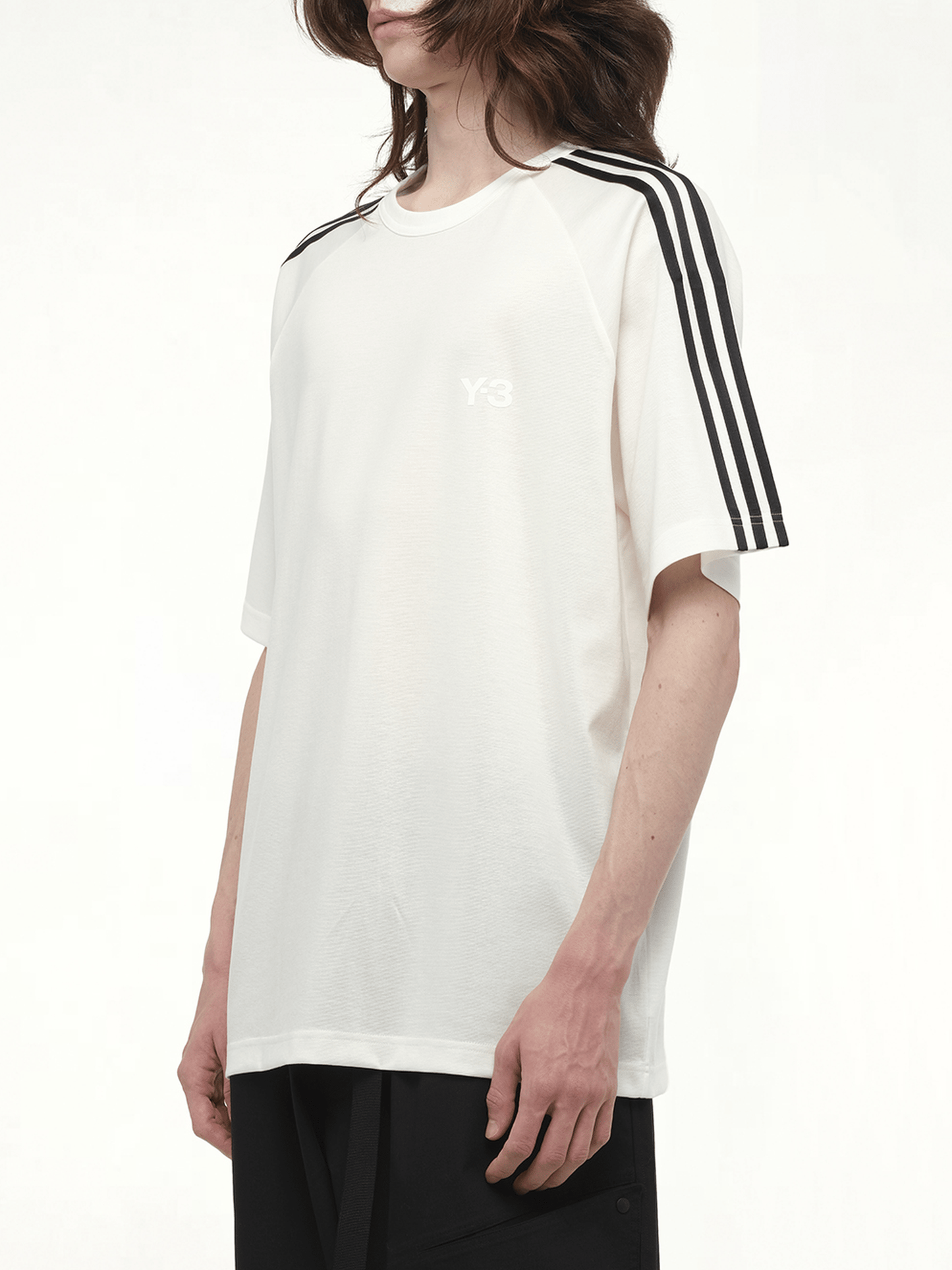 Y-3 Wire Stripe Short Sleeve T-Shirt (White)