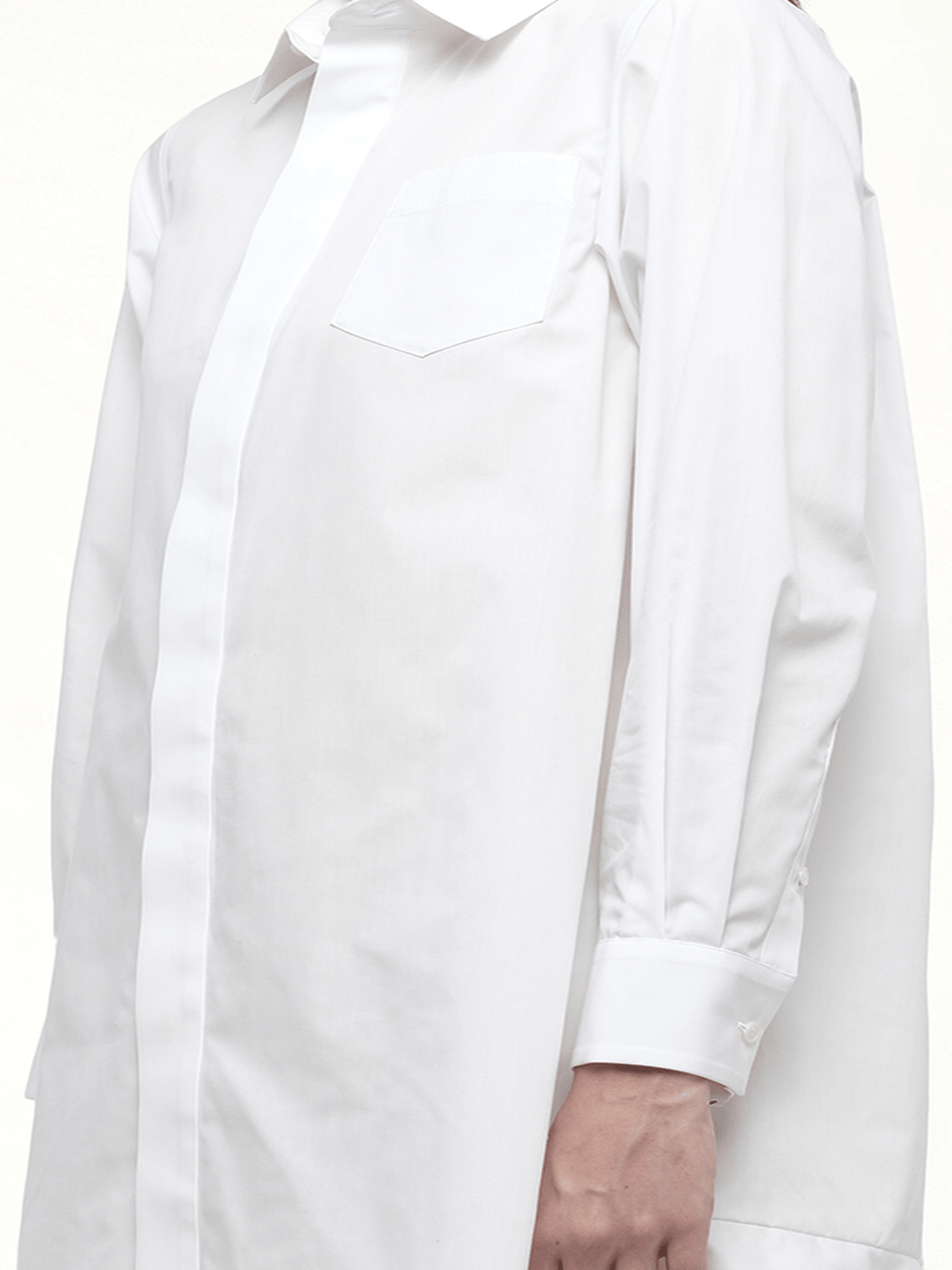 SACAI Frill Poplin Dress (White)