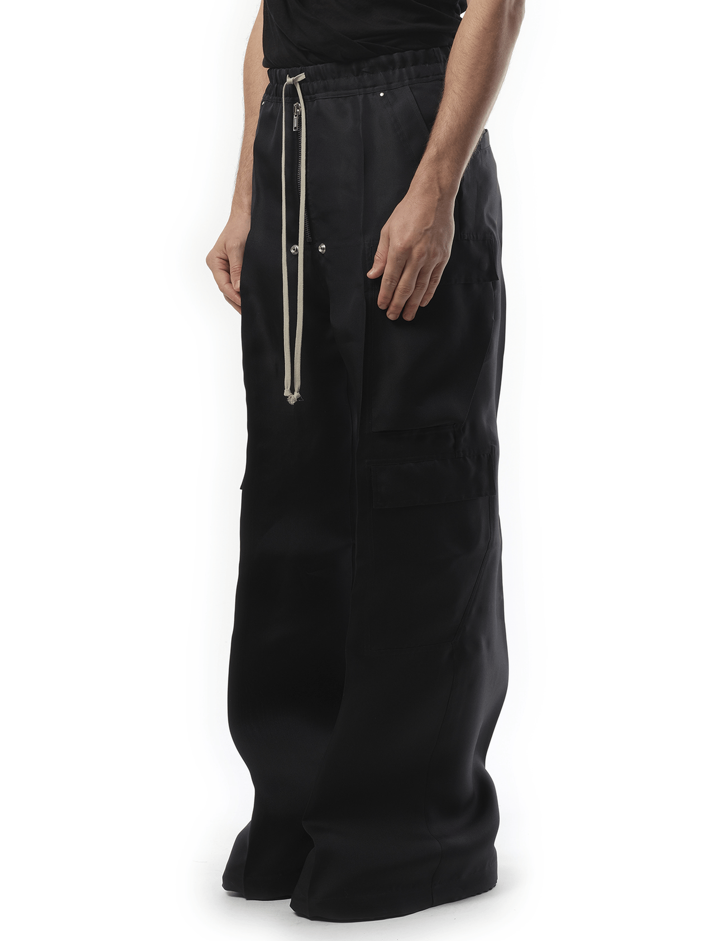 RICK OWENS Silk Cargobelas (Black)