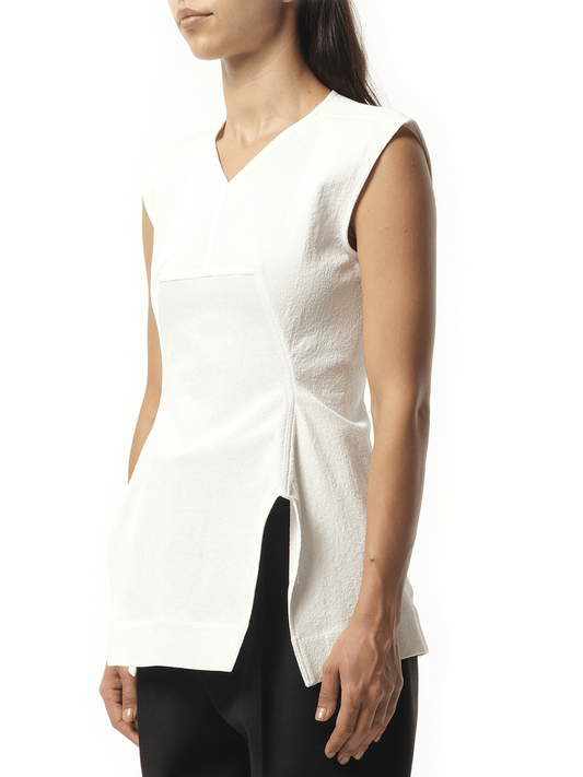 RICK OWENS RO - V Neck Top (White)