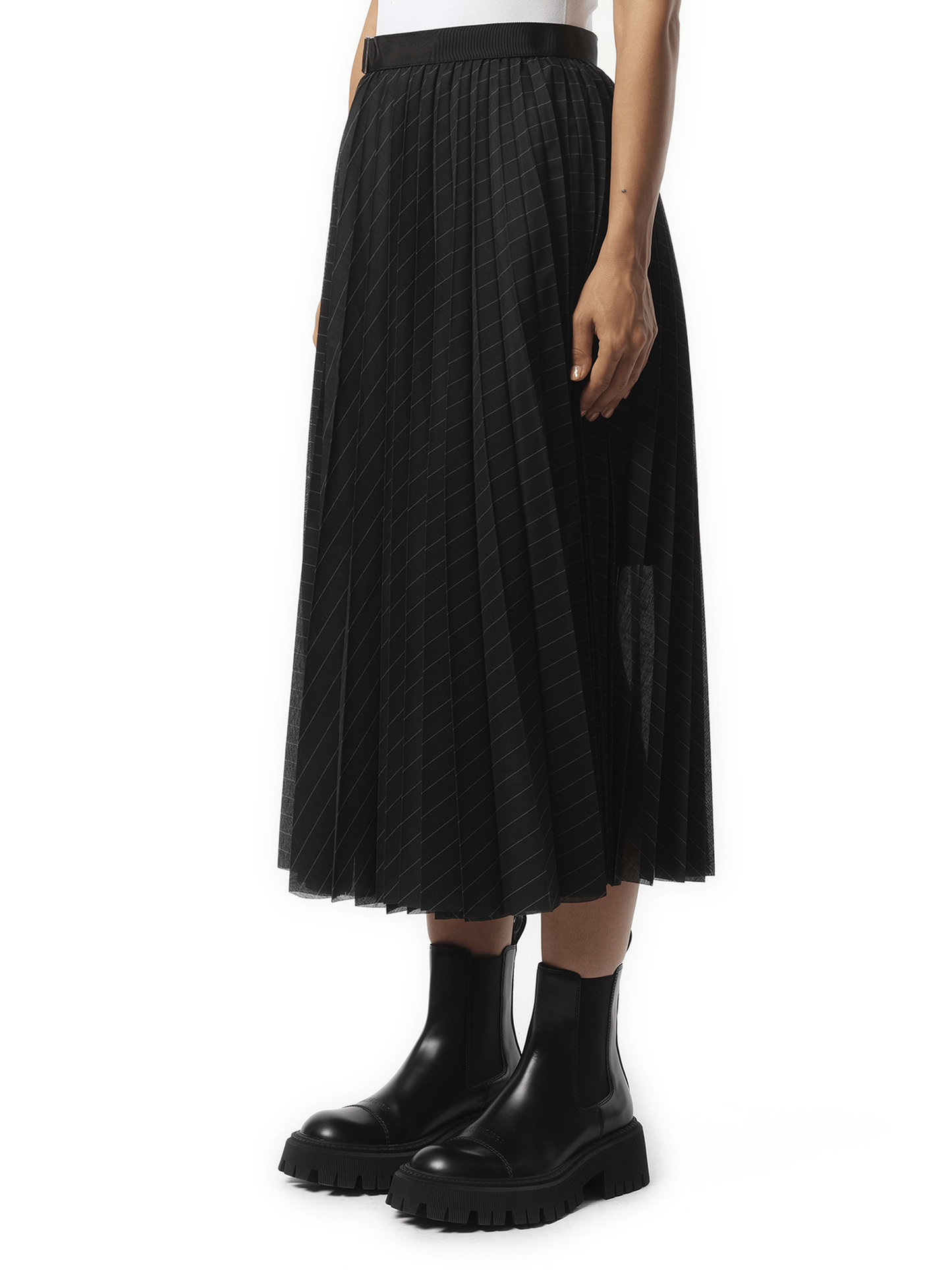 SACAI Spun Organza Skirt (Black)