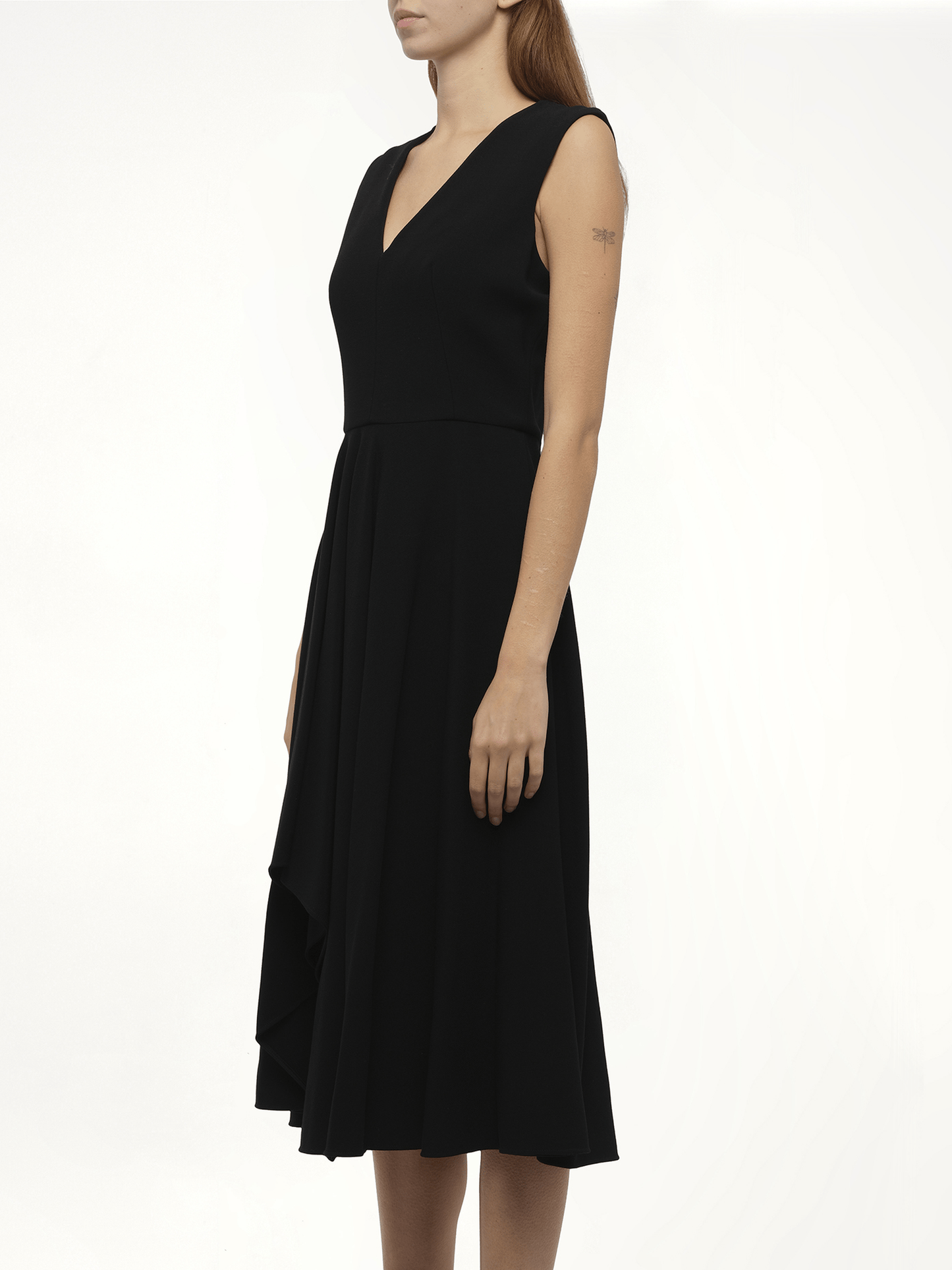 ALEXANDER MCQUEEN Amq Crepe Dress (Black)