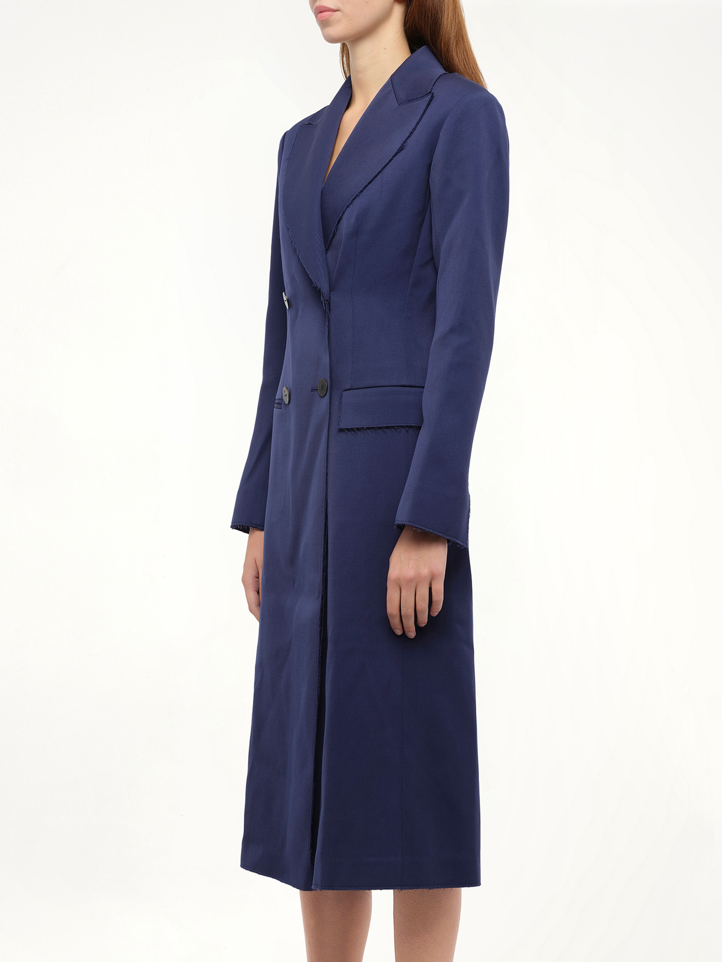 LOEWE Double Button Coat (Navy)
