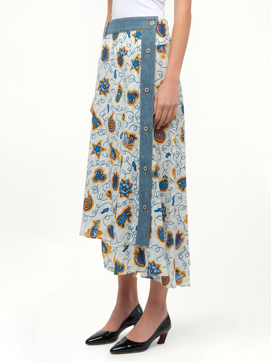 Loewe x Paula Prt Skirt Denim (White)