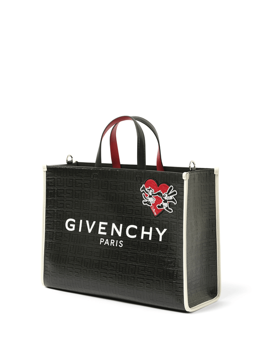 GIVENCHY Disney Ortensia & Oswald Medium G Tote Shopping Bag (Coated Canvas in Black)