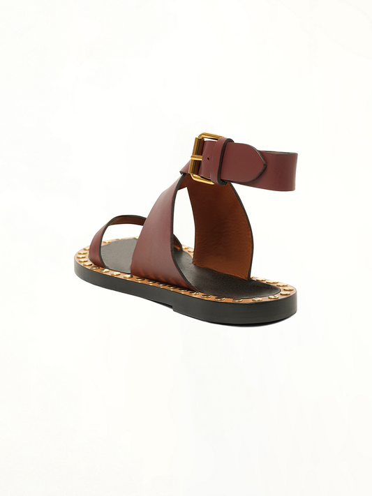 ISABEL MARANT Janis Sandals (Burgundy)