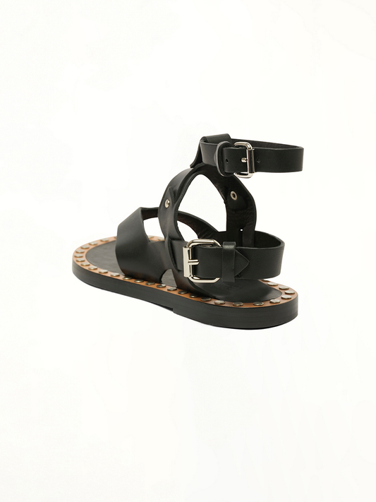 ISABEL MARANT Justy Sandals (Black)