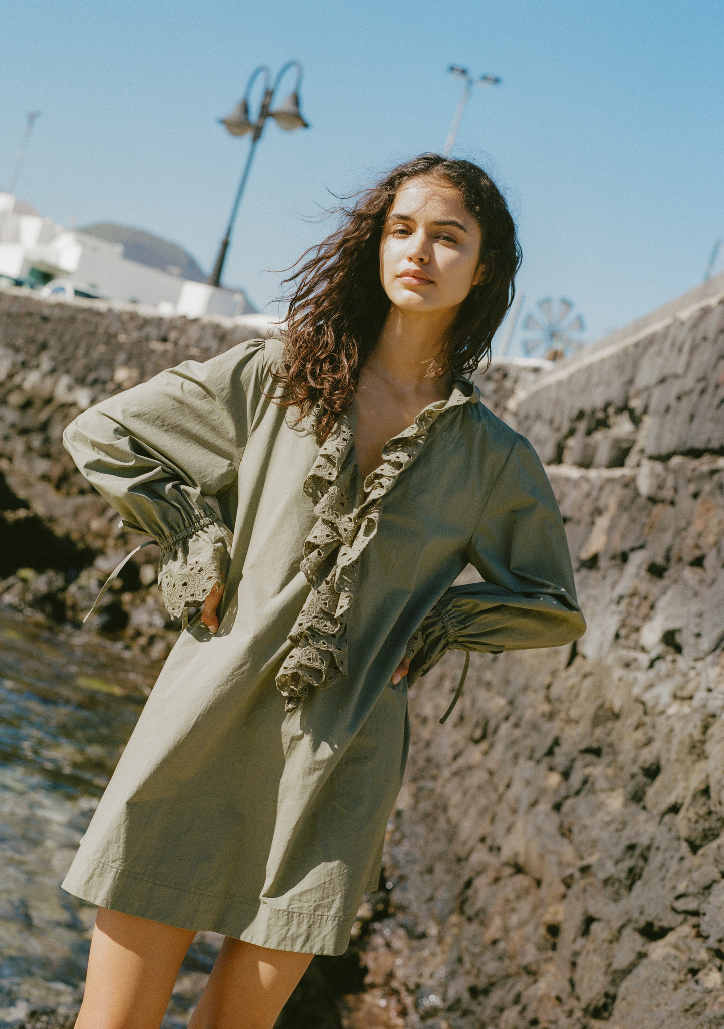 Image of Dresses. Productname: Auguste The Label Verity Mini Dress in Green colour by brand - Auguste The Label