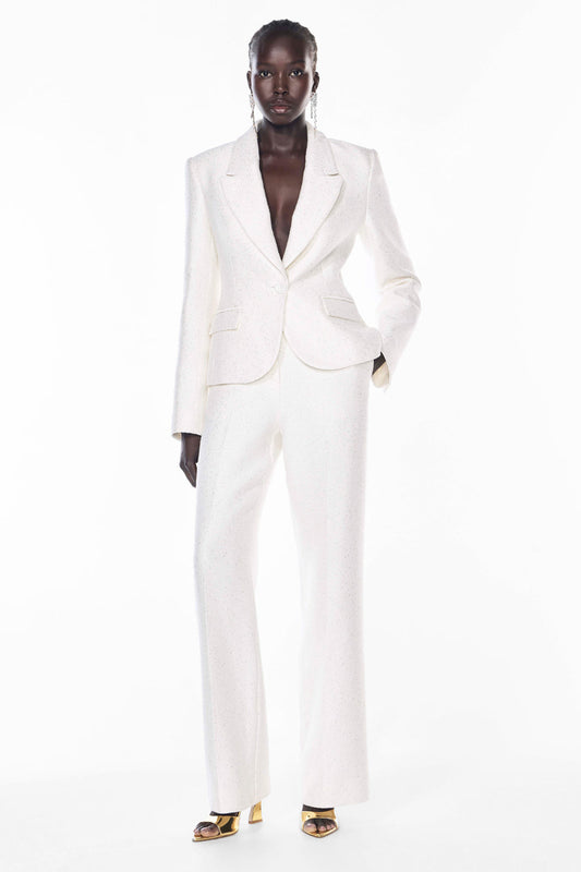 Image of a model wearing Pants. Productname: Prized Pieces Pant in WHITE colour by brand - Manning Cartell