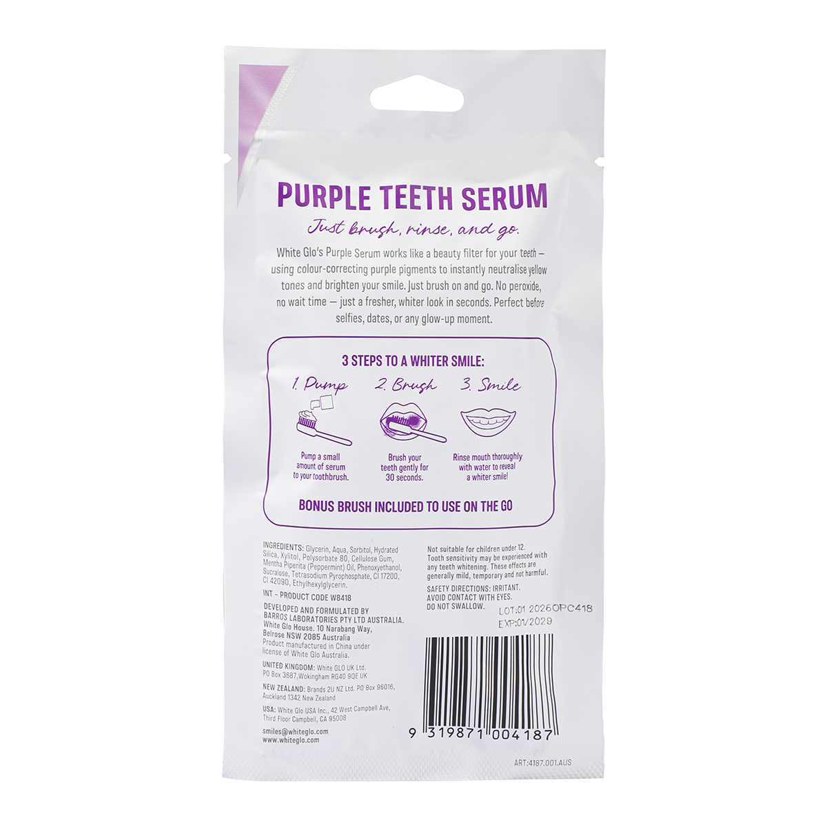 White Glo Purple Serum